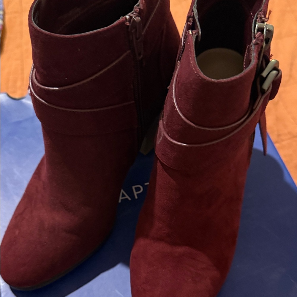 Apt. 9 Rich Burgundy Ankle Booties